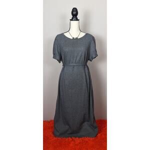 Liz Lange Maternity Gray Chevron Short Sleeve Tie Back Sheath Dress XXL